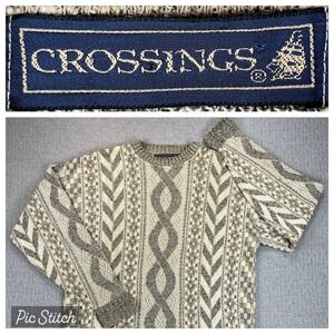 Vintage Crossings Coogi Style linen blend Sweater Knit Multicolor Vibrant Men XL